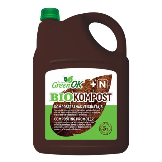 BIOKOMPOST+N kompostēšanas veicinātājs (nefiltrēts), 5 L iepakojums